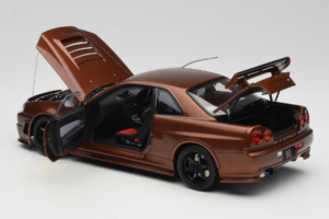 Nissan Skyline GT-R R34 Customized Metallic Bronze MotorHelix 1:18 M83414 Druckguss — Bild 5 von 8