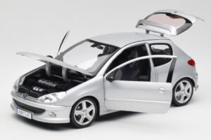 Peugeot 206 RC Aluminium Silber Norev 1:18 184726 Druckguss — Bild 2 von 8