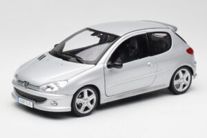 Peugeot 206 RC Aluminium Silber Norev 1:18 184726 Druckguss