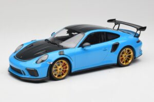 Porsche 911 991.2 GT3 RS Weissach Package Blau & Goldene Räder Minichamps 1:18 153068232 Druckguss