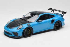 Porsche 911 991.2 GT3 RS Weissach Package Shark Blue Schwarze Magnesium Felgen Minichamps 1:18 153068224 Druckguss