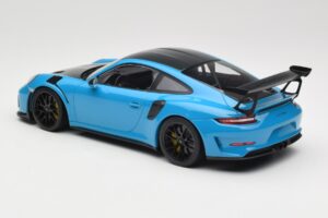 Porsche 911 991.2 GT3 RS Weissach Package Shark Blue Schwarze Magnesium Felgen Minichamps 1:18 153068224 Druckguss — Bild 5 von 6