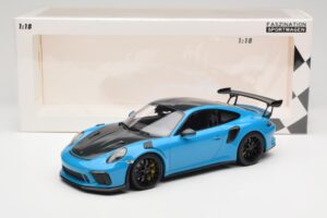Porsche 911 991.2 GT3 RS Weissach Package Shark Blue Schwarze Magnesium Felgen Minichamps 1:18 153068224 Druckguss — Bild 6 von 6