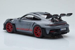 Porsche 911 992 GT3 RS Arctic Grau Pyro Rot Norev 1:18 187350 Druckguss — Bild 7 von 8