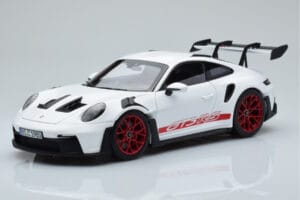Porsche 911 992 GT3 RS Weiß Pyro Rot Norev 1:18 187352 Druckguss