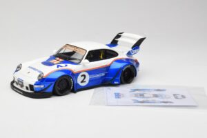 Porsche 911 993 RWB X Liberty Walk Weiß Mit Blau GT Spirit 1:18 GT530 Resin — Bild 7 von 8