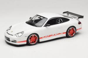 Porsche 911 996 GT3 RS Weiß Roter Streifen Minichamps 1:18 155062020 Druckguss