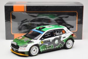 Skoda Fabia Rally2 #24 N. Gryazin / K. Aleksandrov Rally Monte Carlo 2023 IXO 1:18 18RMC155B Druckguss — Bild 6 von 6