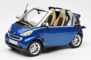 Smart Fortwo W451 Cabrio Blau Silber Minichamps 1:18 Q0022565V001C80Q00 Druckguss — Bild 2 von 8