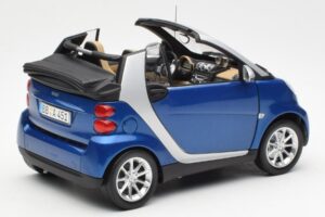 Smart Fortwo W451 Cabrio Blau Silber Minichamps 1:18 Q0022565V001C80Q00 Druckguss — Bild 3 von 8