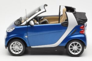 Smart Fortwo W451 Cabrio Blau Silber Minichamps 1:18 Q0022565V001C80Q00 Druckguss — Bild 4 von 8