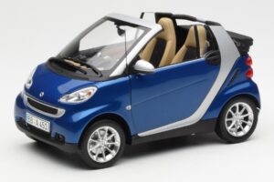 Smart Fortwo W451 Cabrio Blau Silber Minichamps 1:18 Q0022565V001C80Q00 Druckguss