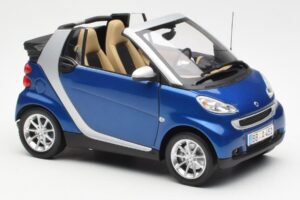 Smart Fortwo W451 Cabrio Blau Silber Minichamps 1:18 Q0022565V001C80Q00 Druckguss — Bild 6 von 8