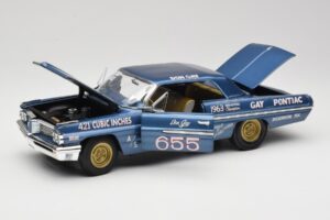 Pontiac Catalina Super Duty Super Stock #655 Blau 1962 Auto World 1:18 AW201/06 Druckguss — Bild 2 von 8