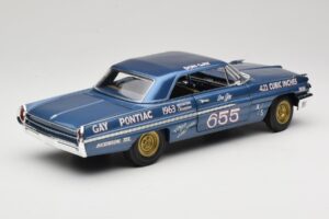 Pontiac Catalina Super Duty Super Stock #655 Blau 1962 Auto World 1:18 AW201/06 Druckguss — Bild 3 von 8