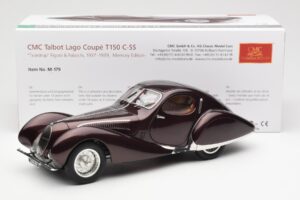 Talbot-Lago T150 C-SS Figoni & Falaschi Teardrop Dunkel Bordeaux Metallic CMC 1:18 M-179 Druckguss — Bild 2 von 6