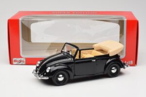 Volkswagen Käfer Cabriolet Schwarz Maisto 1:18 37800-M6 Druckguss — Bild 8 von 8