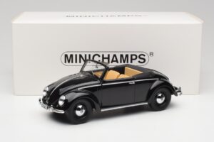 Volkswagen Beetle Type 1 Hebmuller Cabriolet Schwarz Minichamps 1:18 107054232 Druckguss — Bild 6 von 6