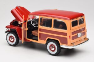Willys Jeep Station Wagon Rot Road Signature 1:18 92858 Druckguss — Bild 5 von 8